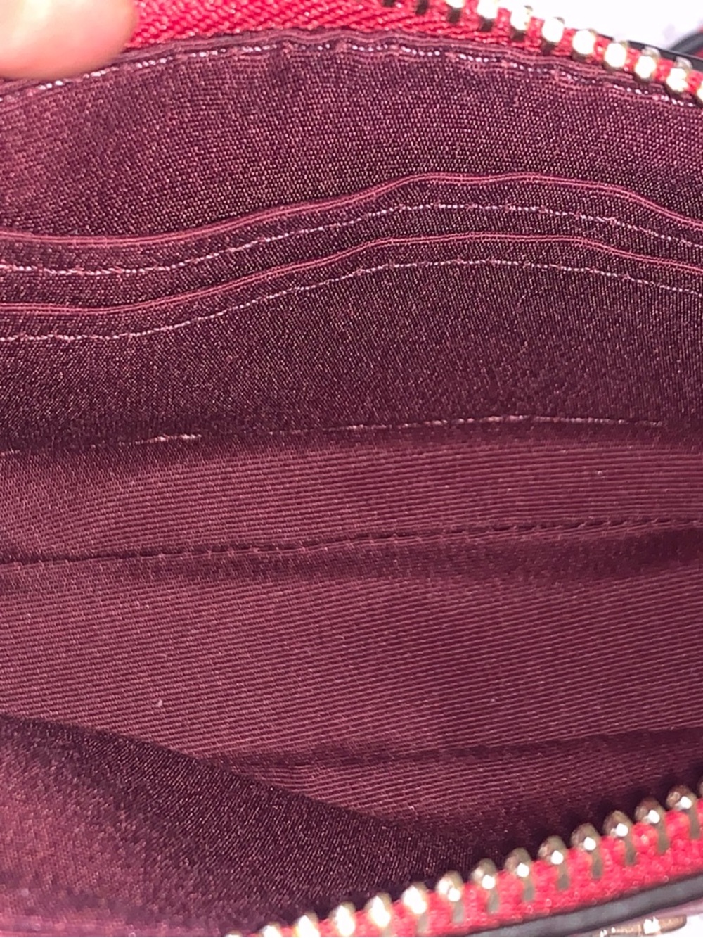 Coach Nolita 15 Cherry Red Pebbled Leather Mini Bag Wristlet New - Picture 5 of 7